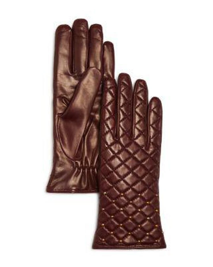 商品Bloomingdale's|Cashmere Lined Quilted Leather Gloves - 100% Exclusive,价格¥576,第1张图片