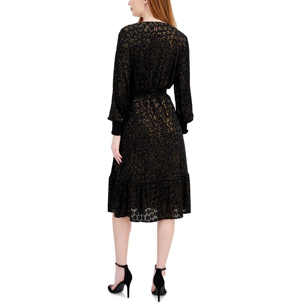 商品Tahari|Women's Printed Long-Sleeve Faux-Wrap Midi Dress,价格¥332,第2张图片详细描述