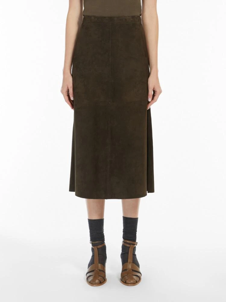 商品Max Mara|MAX MARA'S Dancing suede skirt,价格¥3452,第3张图片详细描述