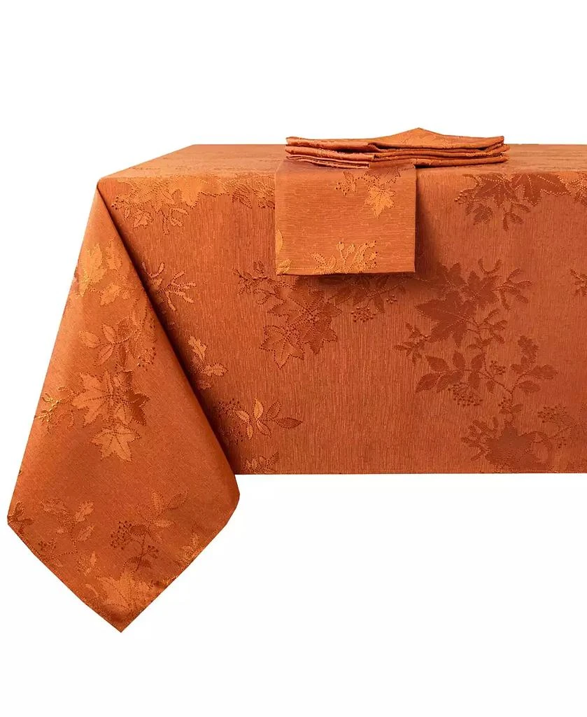 商品Benson Mills|Countryside Leaves Raised Jacquard Tablecloth Rust 60 X 84,价格¥122,第2张图片详细描述