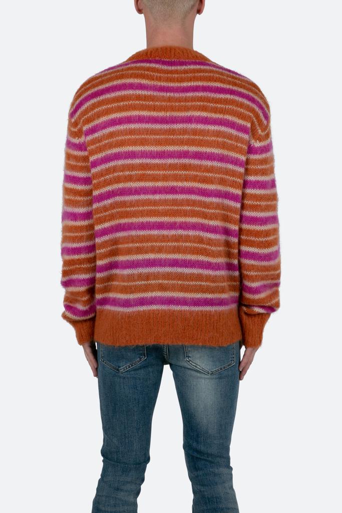 Striped Mohair Sweater - Orange商品第5张图片规格展示