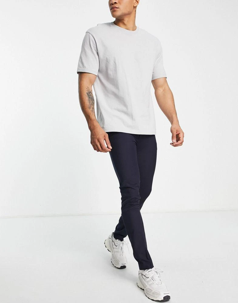商品Topman|Topman super skinny smart trousers in navy,价格¥119,第3张图片详细描述