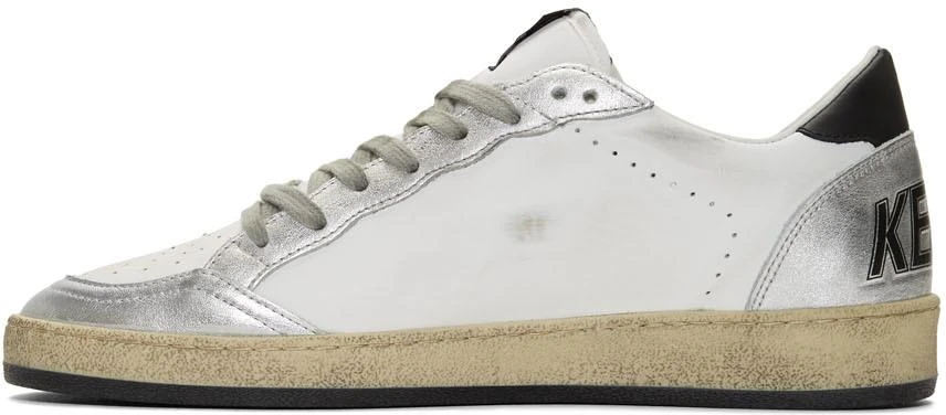 商品Golden Goose|White & Silver Ball Star Sneakers 运动鞋,价格¥3335,第3张图片详细描述