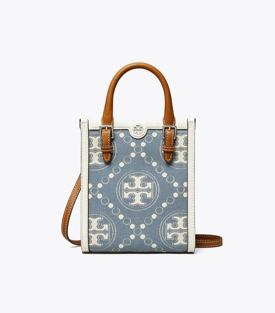 商品Tory Burch|Mini T Monogram Denim Tote,价格¥2475,第2张图片详细描述