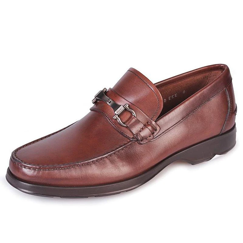 商品Salvatore Ferragamo|SALVATORE FERRAGAMO 男鞋棕色牛皮莫卡辛马衔扣商务休闲皮鞋 0512708,价格¥5473,第6张图片详细描述