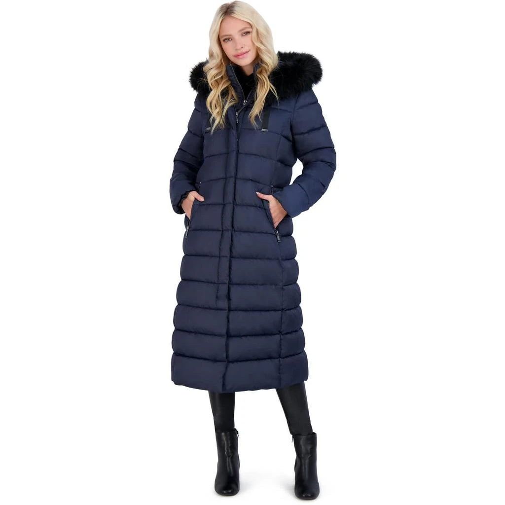 商品Tahari|Tahari Nellie Long Coat for Women-Insulated Jacket with Removable Faux Fur Trim,价格¥1147,第4张图片详细描述