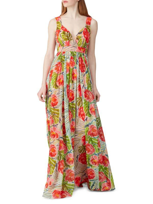 商品[二手商品] Badgley Mischka|Floral Chiffon Maxi Dress,价格¥835,第1张图片