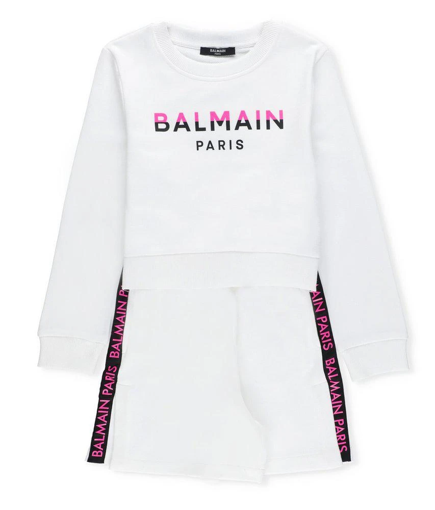 商品Balmain|Balmain Kids Logo-Printed Shorts Set,价格¥1946,第1张图片