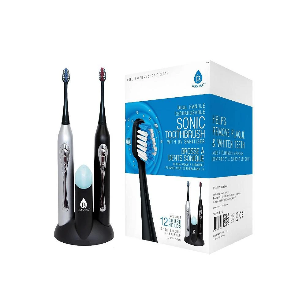 商品PURSONIC|Dual Handle Sonic Toothbrush with UV Sanitizer,价格¥521,第1张图片