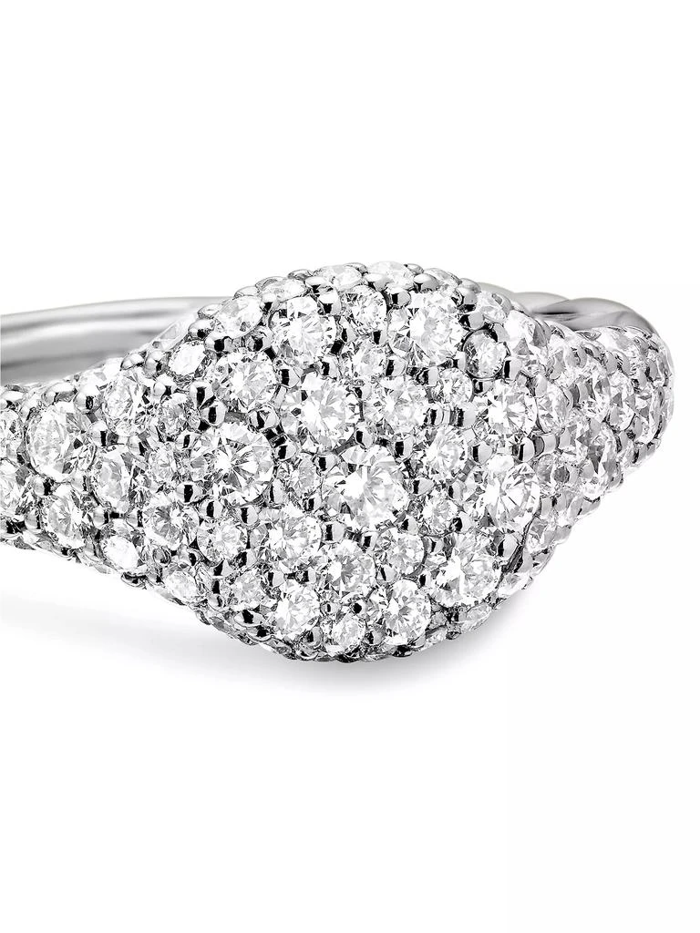 Petite Pavé Pinky Ring in 18K White Gold 商品