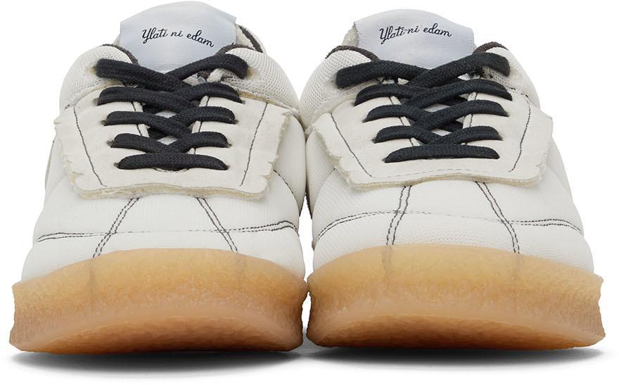 商品MAISON MARGIELA|Off-White Inside Out 6 Court Sneakers,价格¥1981,第4张图片详细描述