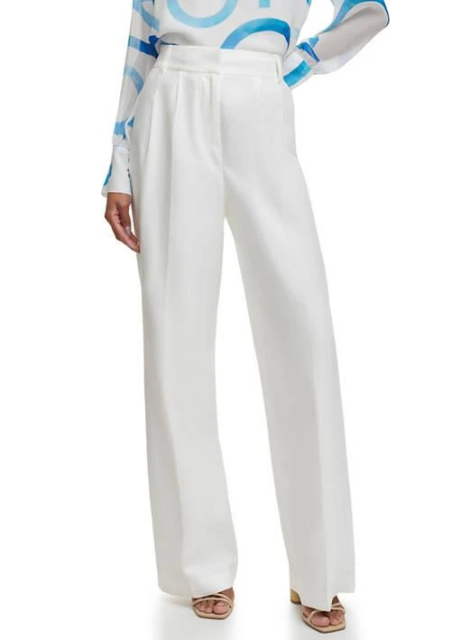 商品Calvin Klein|Klein Womens Fly Front Pleated Pants,价格¥528,第1张图片