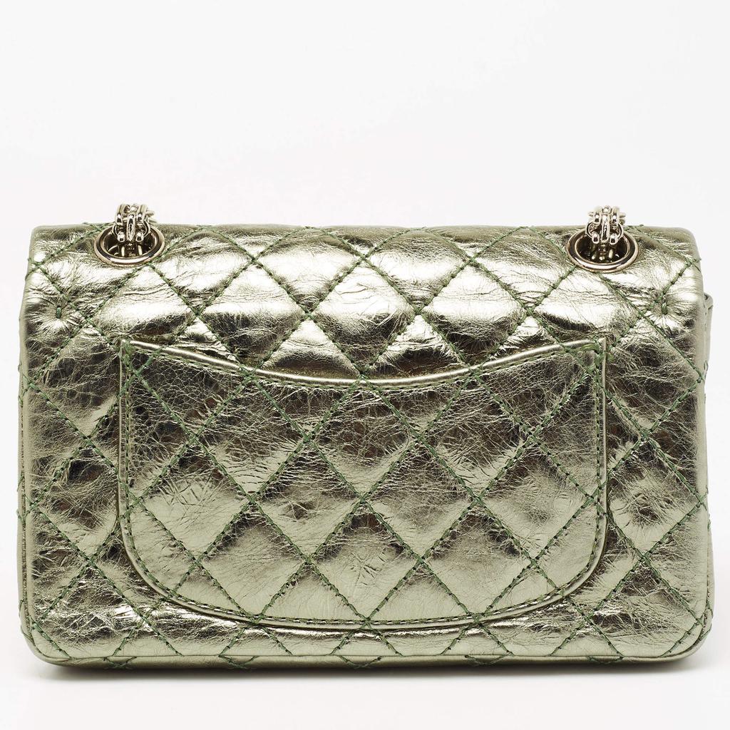 商品[二手商品] Chanel|Chanel Green Quilted Glossy Leather Mini Reissue 2.55 Flap Bag,价格¥21870,第6张图片详细描述