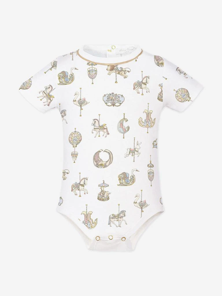 商品Atelier Choux|Atelier Choux Baby Carousel Onesie in White,价格¥440,第1张图片