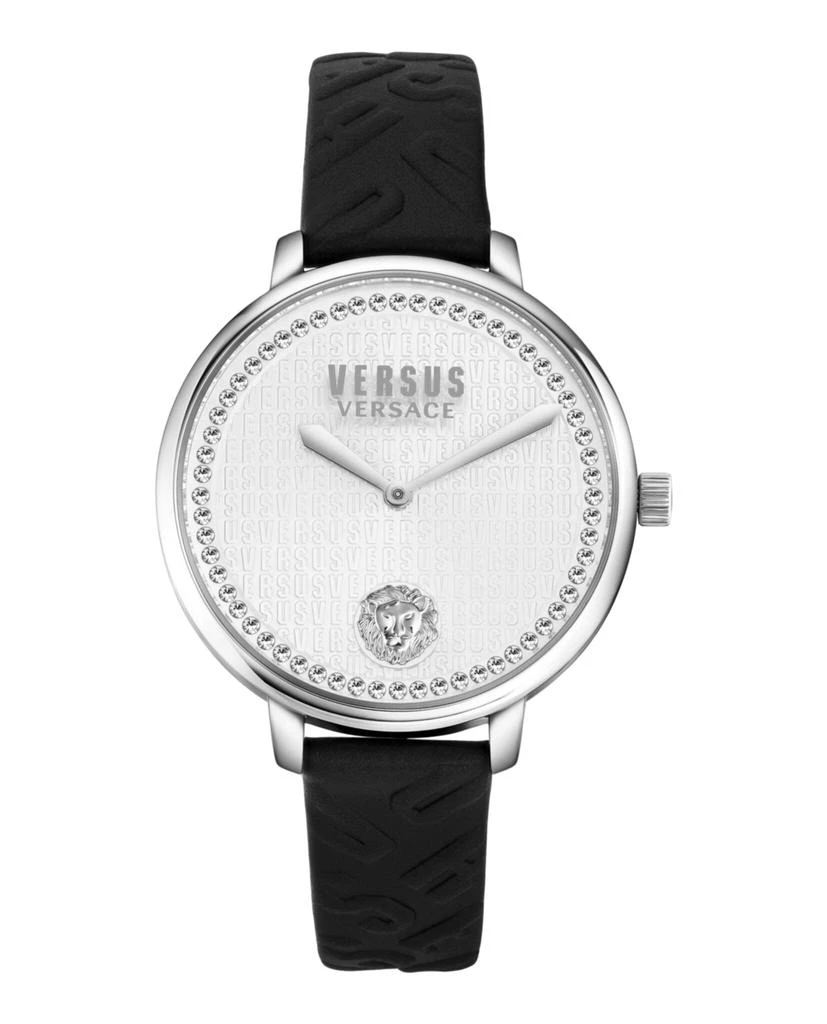 商品Versus Versace|La Villette Crystal Leather Watch,价格¥1830,第1张图片