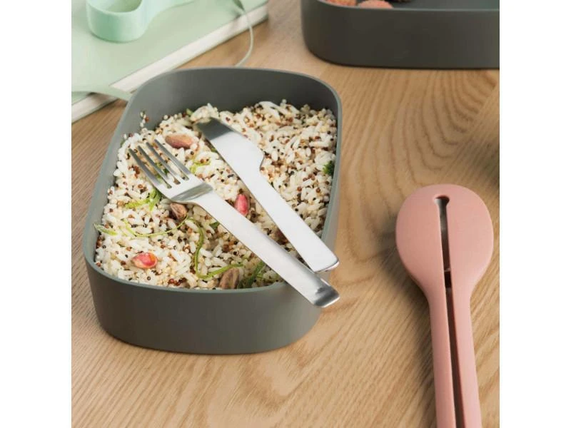 商品BergHOFF|Leo 3Pc 1.7Qt Dual Bento Box Set with Strap, Gray & Mint,价格¥362,第2张图片详细描述