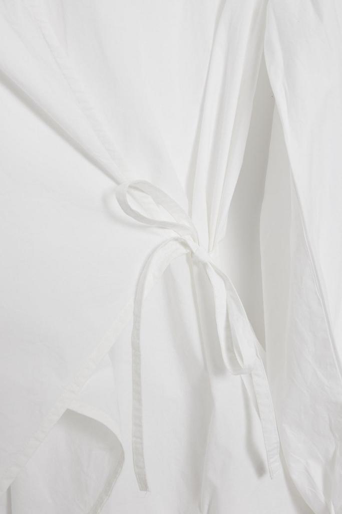 Cotton-poplin wrap blouse商品第4张图片规格展示