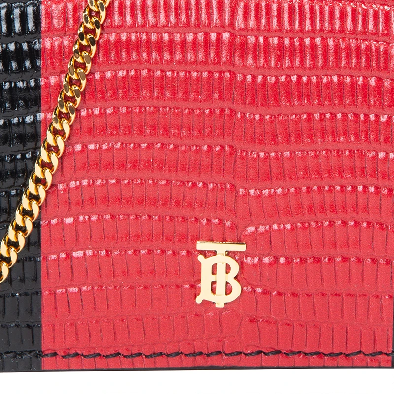 Burberry 博柏利 女士红色拼黑色小牛皮单肩包斜挎包 8024827 商品