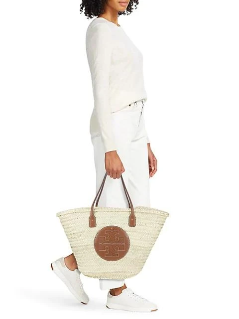 商品Tory Burch|Large Ella Straw Basket Tote,价格¥1865,第2张图片详细描述