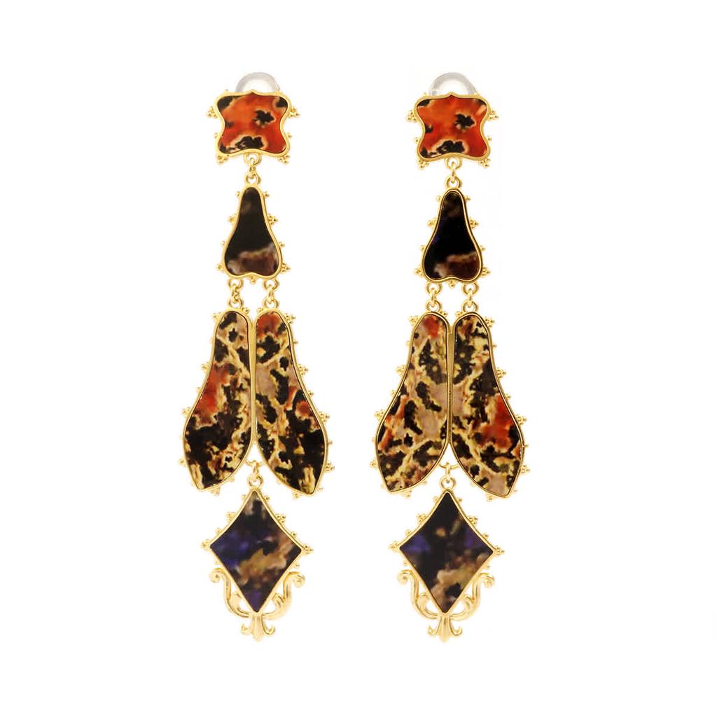 Burberry Regal Butterly Resin And Gold-plated Drop Earrings商品第1张图片规格展示