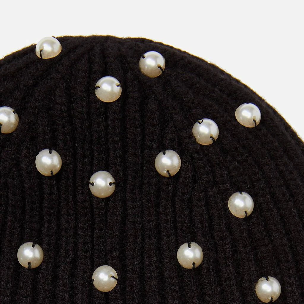 商品Kate Spade|Kate Spade New York Women's Imitation Pearl Beanie - Black,价格¥232,第3张图片详细描述