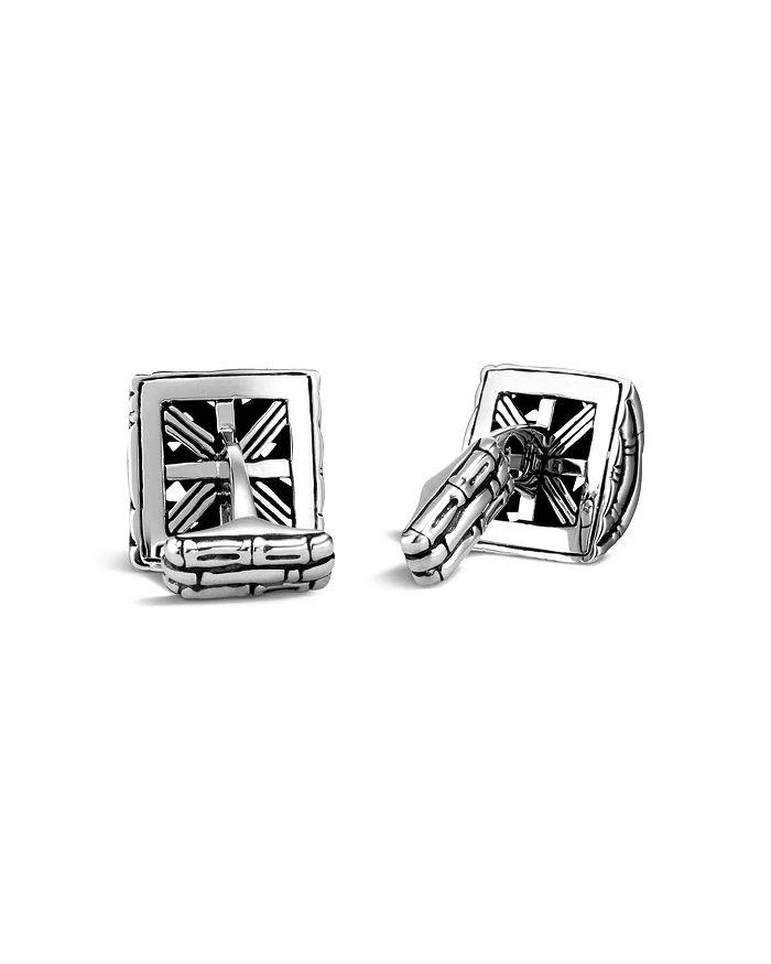 商品John Hardy|Men's Woven Bamboo Silver Half Barrel Cufflinks,价格¥2955,第3张图片详细描述