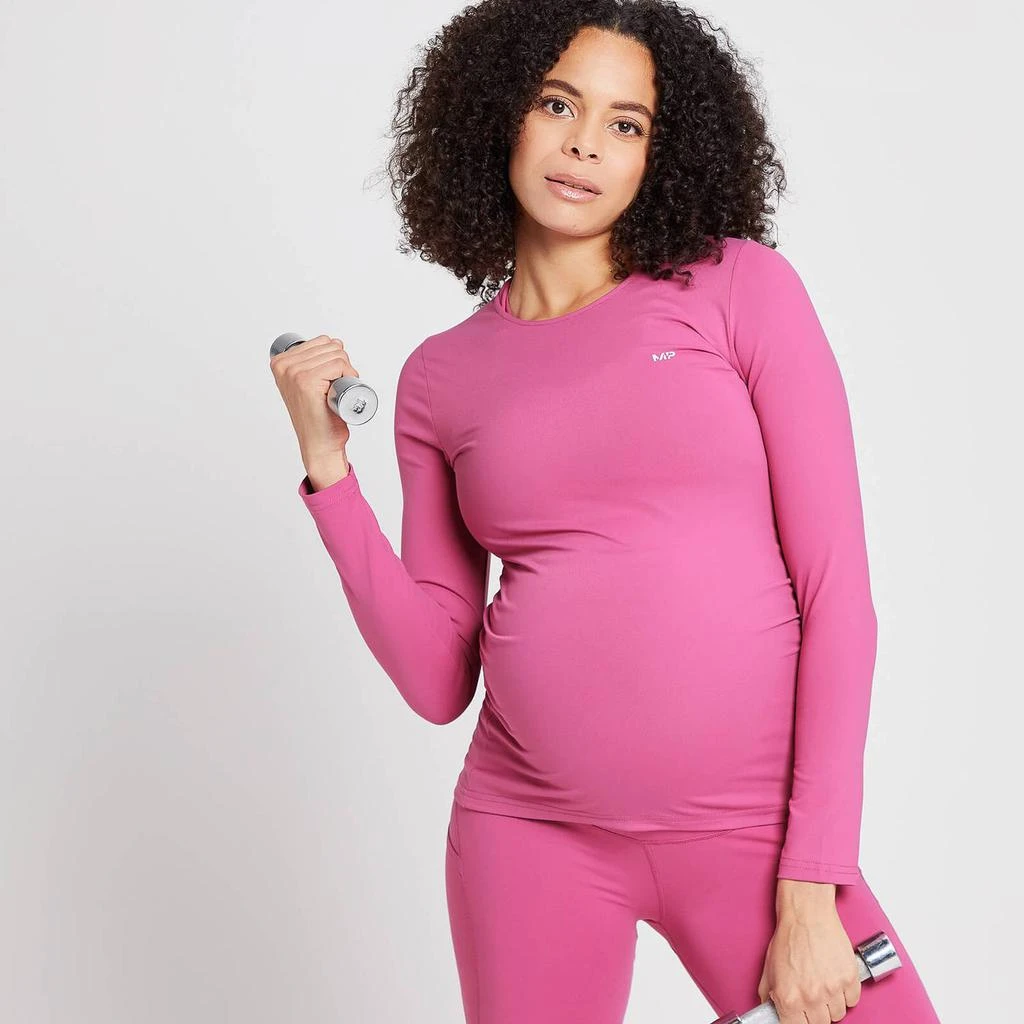 商品Myprotein|MP Women's Power Maternity Long Sleeve Top - Sangria,价格¥105,第1张图片