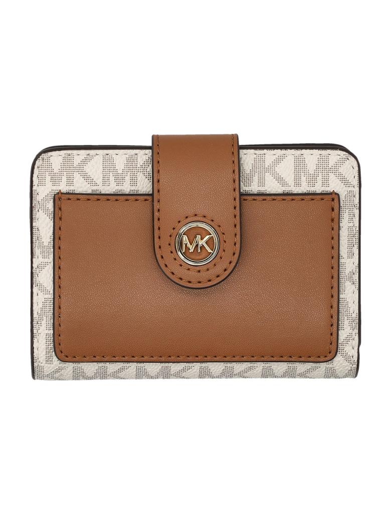 【送料&関税込】Michael Kors Empire Buttoned Wallet Michael Kors Empire Wallet | Brown | FARFETCH
