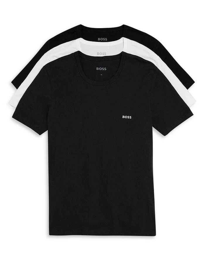 商品Hugo Boss|Classic Cotton Embroidered Logo Crewneck Tees, Pack of 3,价格¥313,第1张图片