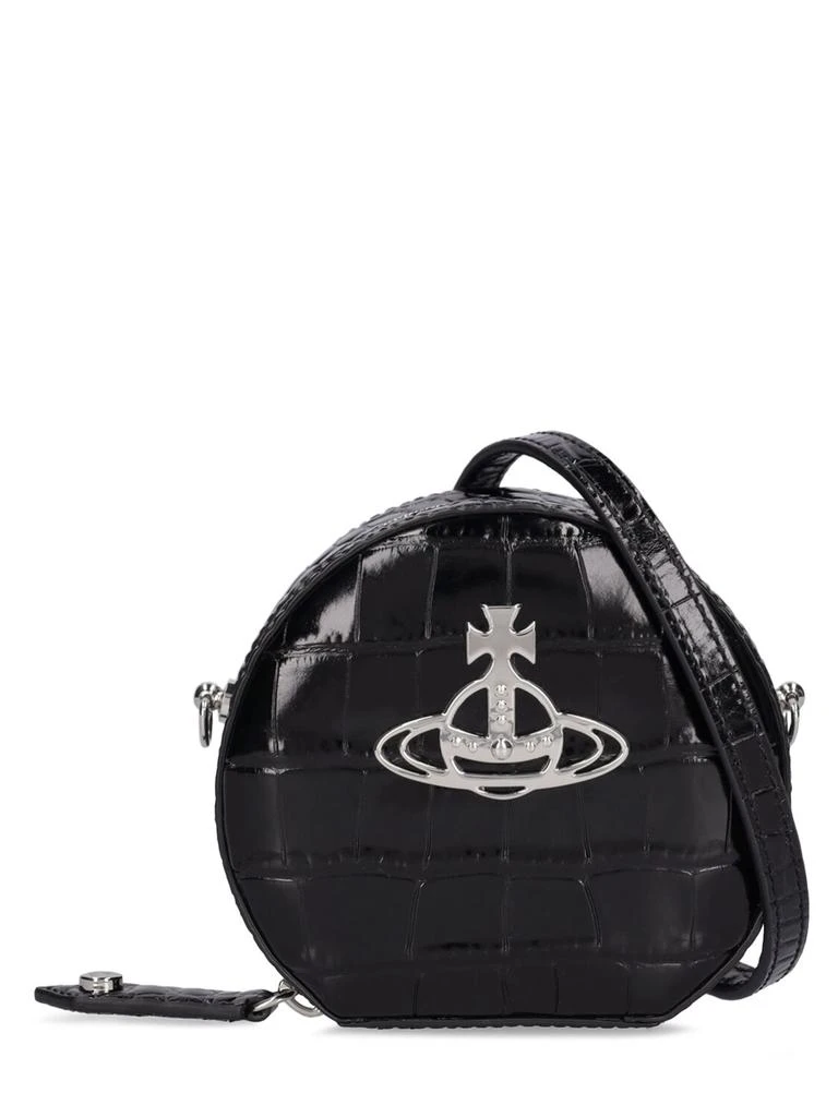 商品Vivienne Westwood|Mini Round Croc Embossed Crossbody Bag,价格¥2331,第1张图片