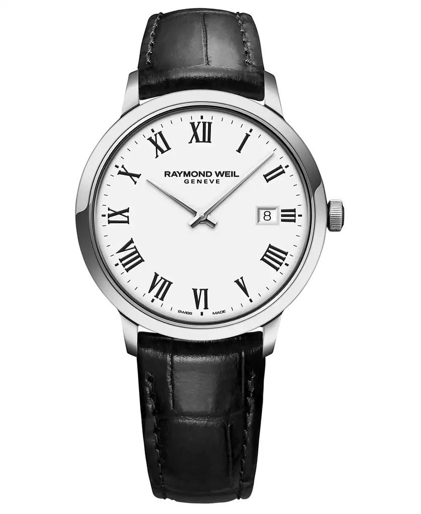 商品Raymond Weil|男款时尚手表 男士瑞士Toccata黑色皮带手表,价格¥6271,第1张图片