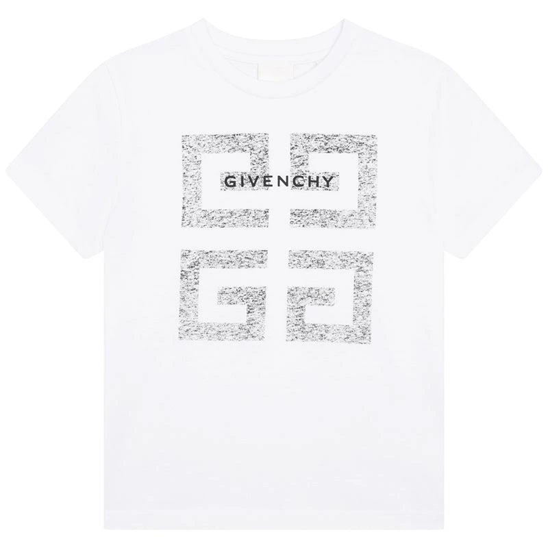 商品Givenchy|大童款 白色圆领4G logo印花T恤【香港仓极速发货】,价格¥1400,第1张图片