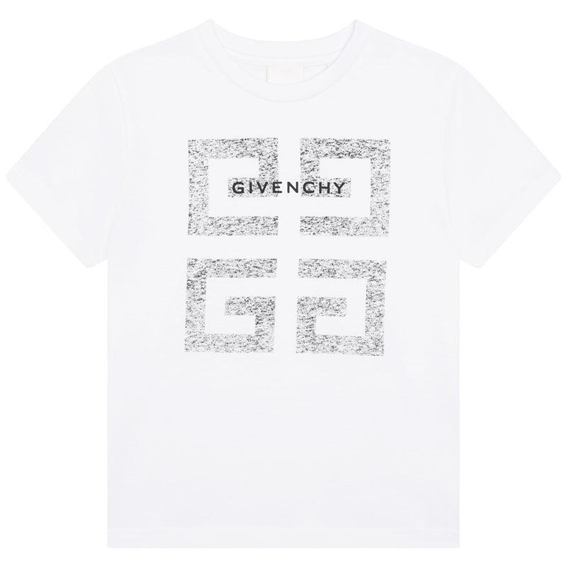 商品Givenchy|大童款 白色圆领4G logo印花T恤【香港仓极速发货】,价格¥1386,第1张图片