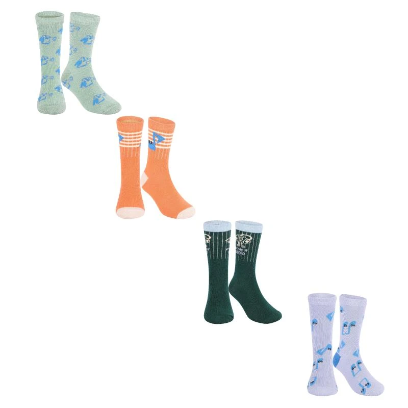 商品Maison Tadaboum|Music dog musical notes and radio print cotton socks set in green blue and orange,价格¥471,第1张图片