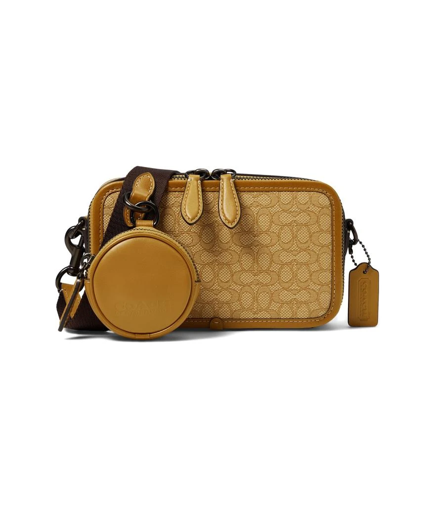 商品Coach|Charter Slim Crossbody in Micro Signature Jacquard,价格¥1674,第1张图片