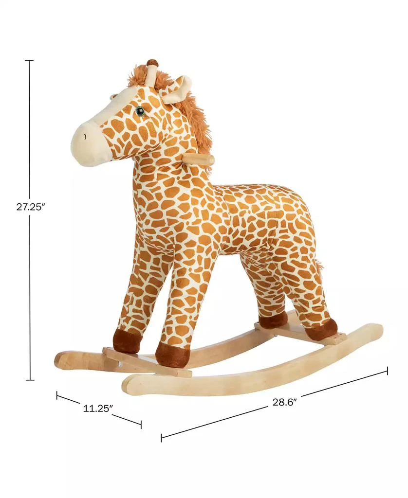 商品Trademark Global|Happy Trails Giraffe Plush Rocking Horse,价格¥618,第5张图片详细描述