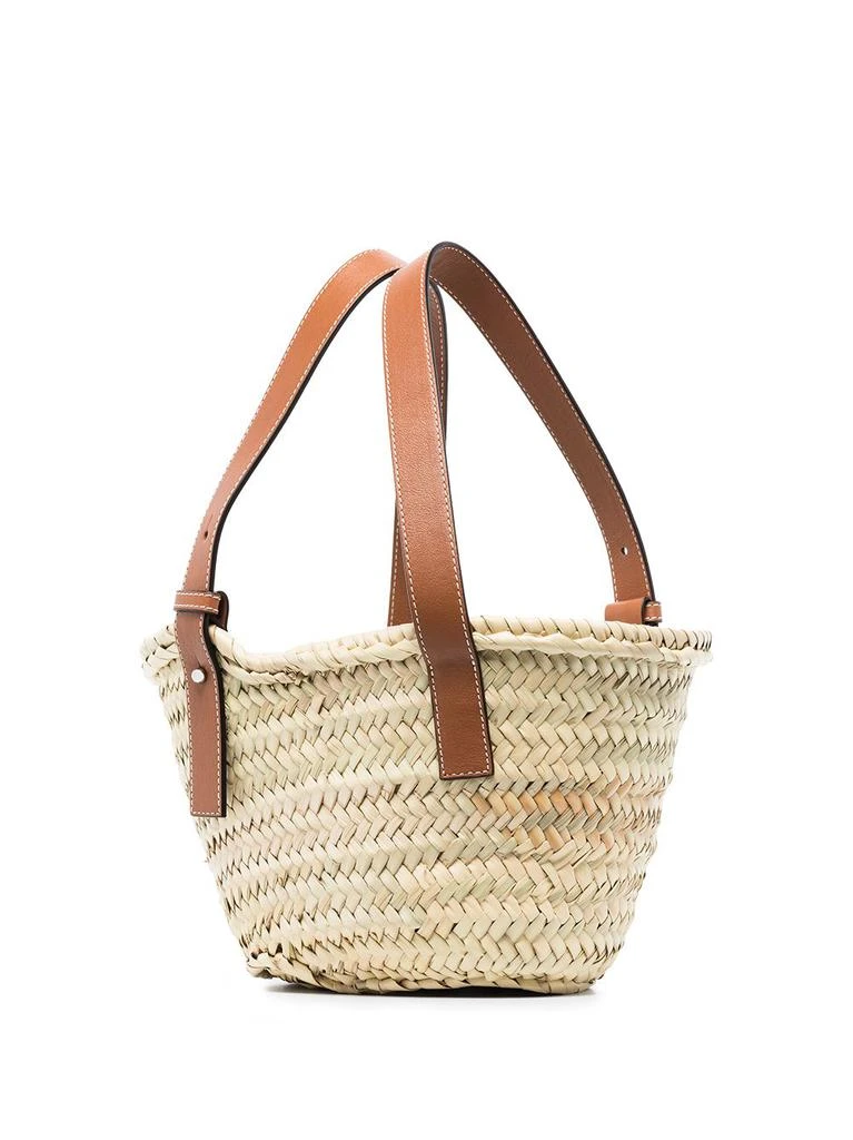 商品Loewe|LOEWE - Basket Small Raffia And Leather Tote Bag,价格¥4452,第3张图片详细描述