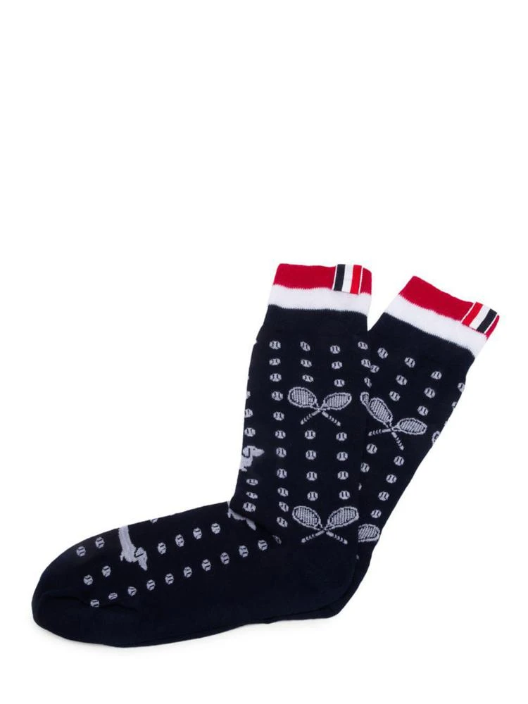 商品Thom Browne|Tennis-Print Socks,价格¥1125,第1张图片