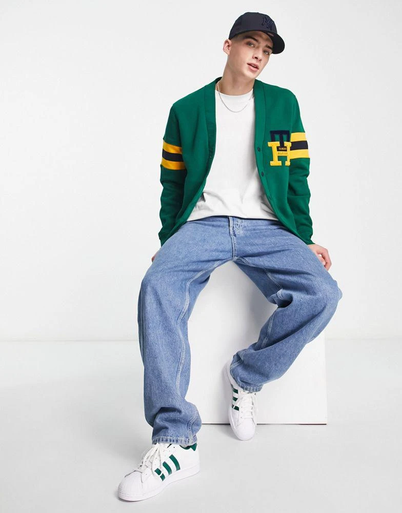 商品Tommy Hilfiger|Tommy Hilfiger monogram logo cardigan in green,价格¥1038,第4张图片详细描述