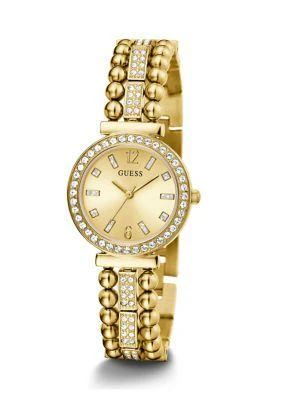 商品GUESS|Triple Stand Gold Tone Stainless Steel Watch,价格¥1051,第5张图片详细描述