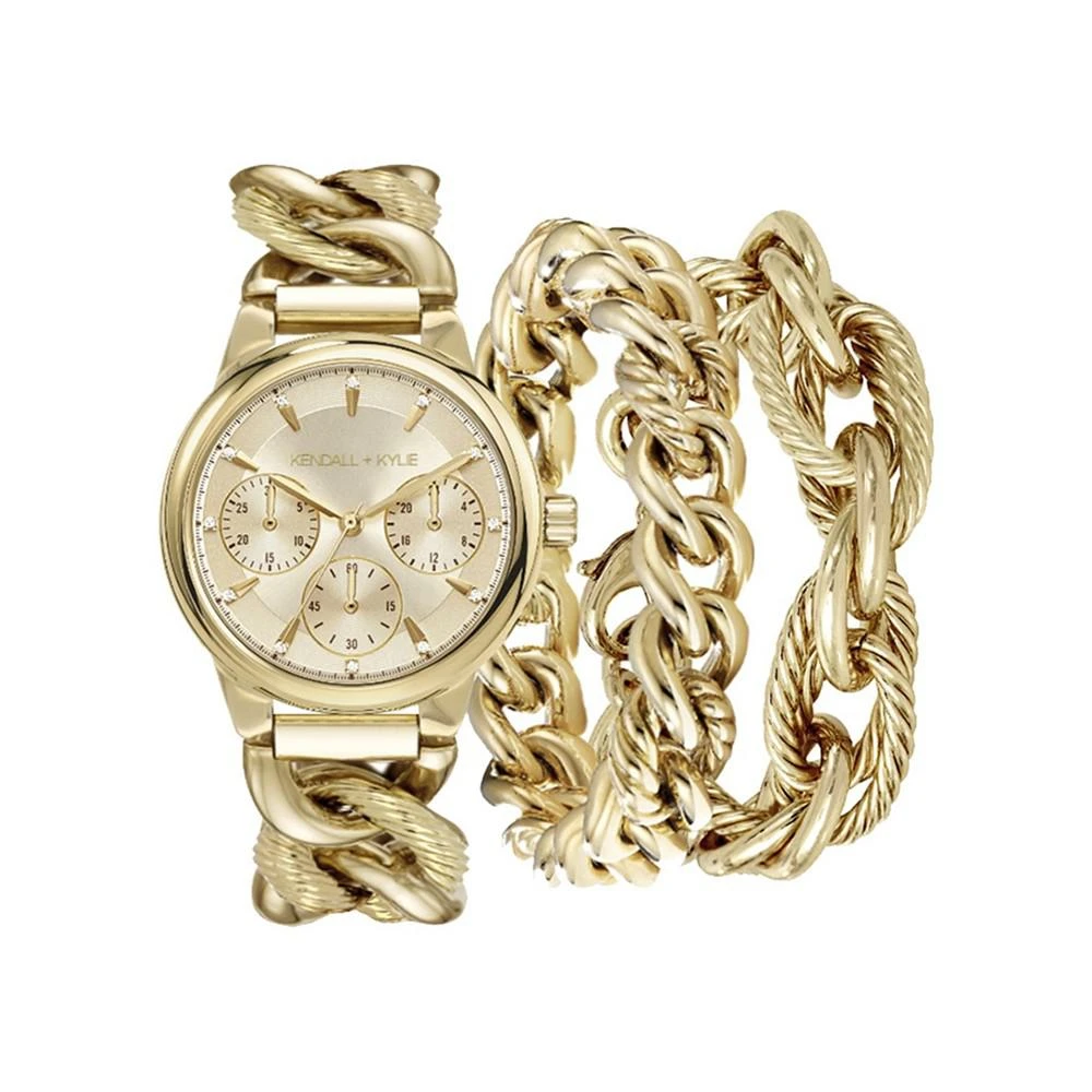 商品KENDALL & KYLIE|iTouch Women's Gold-Tone Metal Bracelet Watch,价格¥150,第1张图片