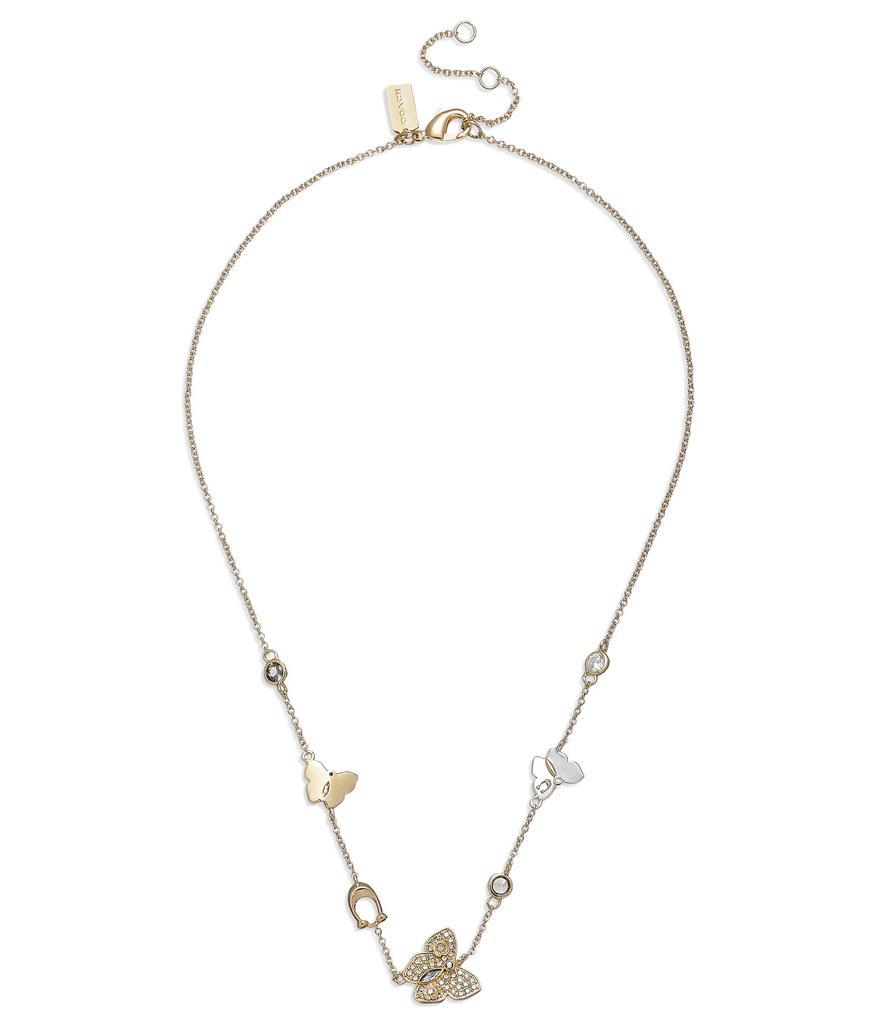 商品Coach|Butterfly Short Pendant Stone Necklace,价格¥895,第1张图片