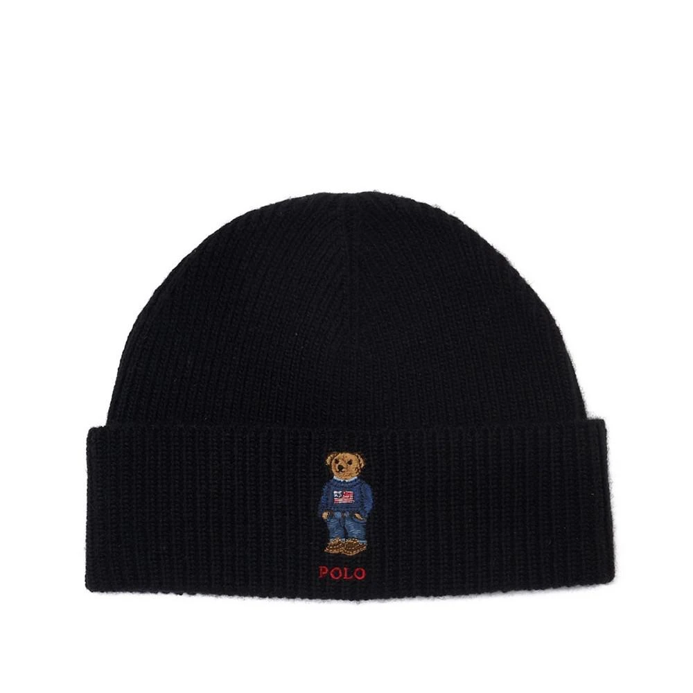 商品Ralph Lauren|Men's Solid Flag Bear Beanie,价格¥329,第1张图片