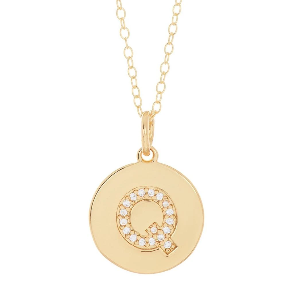 商品ADORNIA|Adornia Initial Circle Disc Necklace gold,价格¥332,第4张图片详细描述