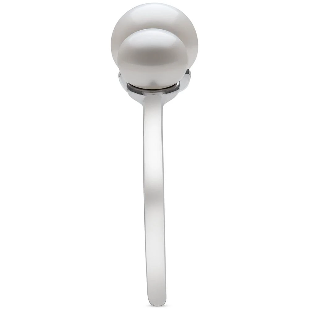 商品Belle de Mer|Cultured Freshwater Button Pearl (5 & 7mm) Cuff Ring in Sterling Silver,价格¥393,第4张图片详细描述