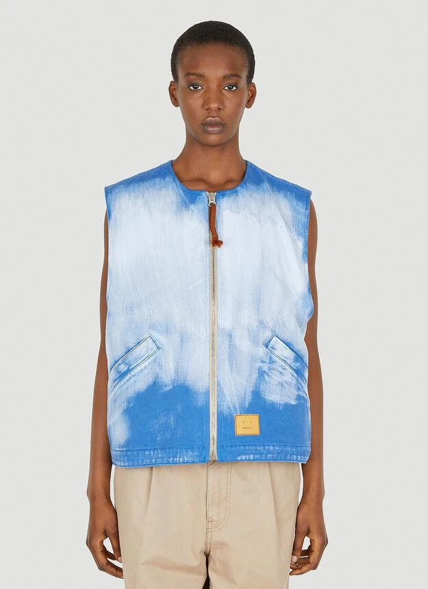 商品Acne Studios|Bleached Sleeveless Jacket in Blue,价格¥1960,第1张图片