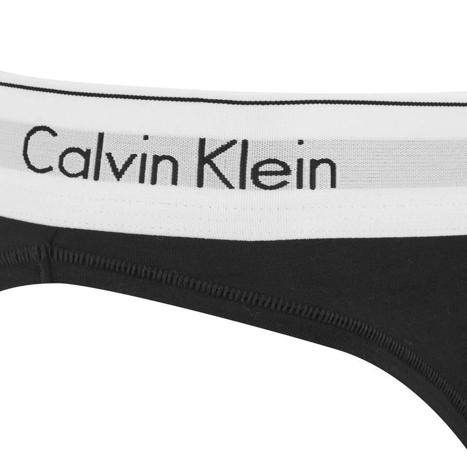 商品Calvin Klein|Calvin Klein Women's Modern Cotton Bikini Briefs - Black,价格¥178-¥204,第5张图片详细描述