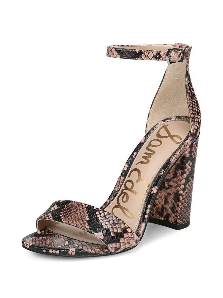 商品Sam Edelman|Orient Express Yaro Snake Print Leather Ankle-Strap Sandals,价格¥408,第5张图片详细描述