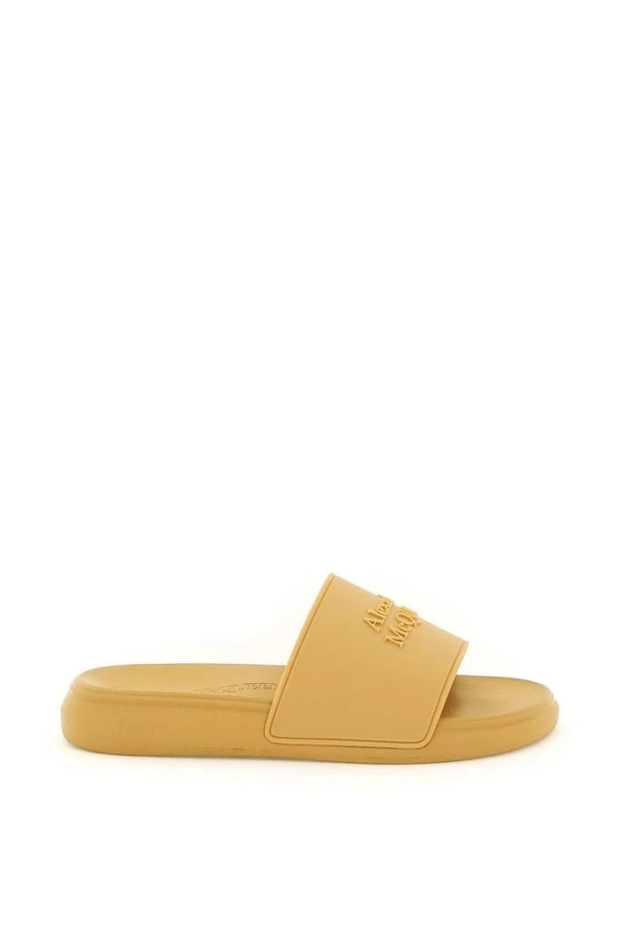 商品Alexander McQueen|LOGOED RUBBER SLIDES,价格¥2019,第1张图片