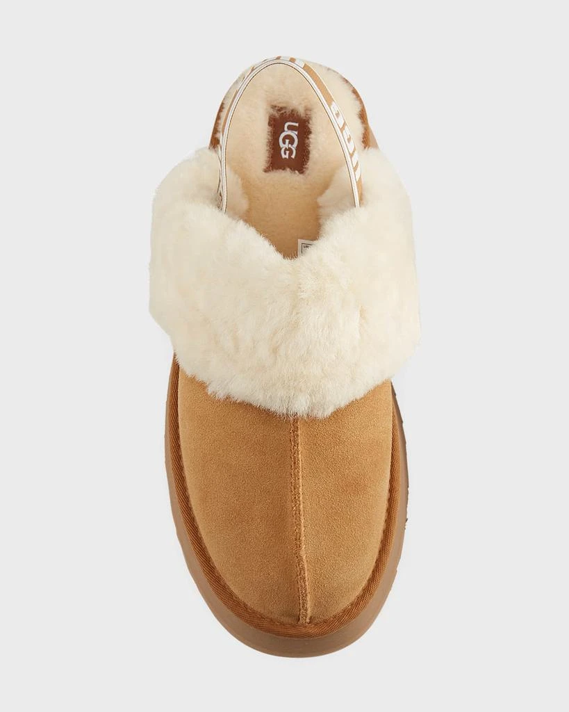 商品UGG|Funkette Suede Shearling Platform Slippers,价格¥617,第4张图片详细描述